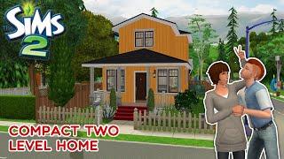  Compact Two-Level Starter Home for Young Couple   Sims 2 Speed Build  Decorate With Me