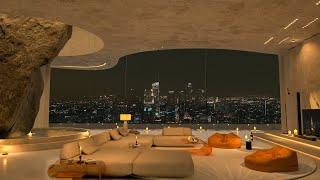 Soothing Night Jazz - 4K Serene Tunes in a Luxurious City Apartment for Focus Rest Tranquility 