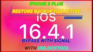 iPHONE 8 PLUS iOS 16.4.1 RESTORE BACKUP ACTIVE FILE BYPASS WITH SIGNAL WITH UNLOCKTOOL