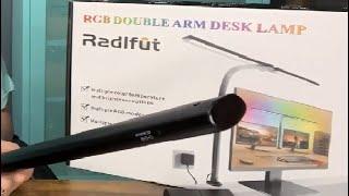 RGB Double Swing Arm Desk Lamp   24W Ultra Bright Auto Dimming Desk Light Review