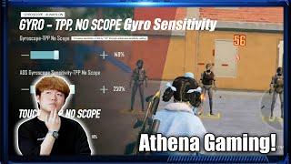 ATHENA GAMING NEW GYRO SENSITIVITY + SETTINGS  4 FINGER CONTROL  PUBG MOBILE