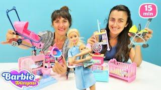 Barbie ile bebek bakma oyunları Kızlar için Sevcan ve Ümit ile Barbie oyunları