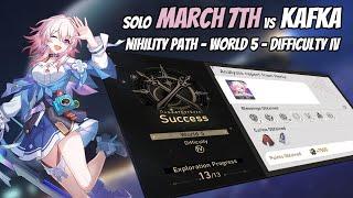 March 7th solo every Sim Uni - World 5 Difficulty IV Kafka - NIHILITY Path - Honkai Star Rail