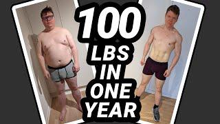 My 1 year body transformation how I lost 100 lbs and gained muscles