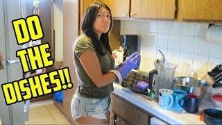 How I tricked her into doing the Dishes