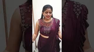 Meesho Ready to wear saree Review  #meesho #leelustrends #shorts #shortvideo #sareehaul #meeshohaul