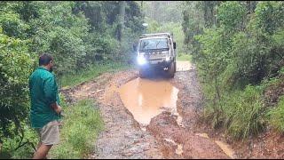 Rain and mud Mitsubishi Canter 4wd Australia