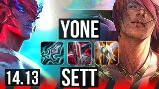 YONE vs SETT TOP  65% winrate 528  NA Master  14.13