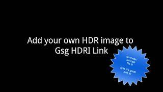 add your hdri to gsg HDRI Link