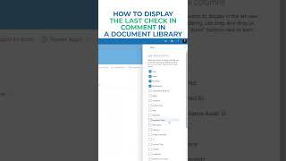 Display the last check in comment in a library