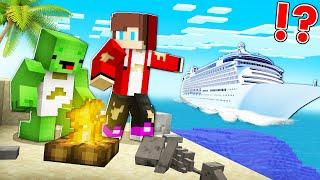 How Mikey and JJ ESCAPE From a DESERT ISLAND ? Extreme Survival  - Minecraft Maizen