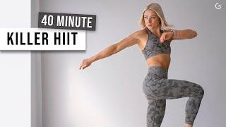 40 MIN HIIT Cardio Workout KILLER NO REPEAT Exercises to burn calories & fat - SWEAT & HAVE FUN