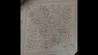 latest Nakshi Kantha Design drawing tutorial_part 1135 How to make nakshi kantha design