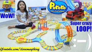 PORORO the Little Penguin Roller Coaster Track Playset Unboxing and Playtime Fun Fun Korean Toys