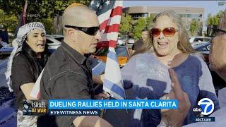 Pro-Israel pro-Palestinian demonstrators clash during SoCal rallies