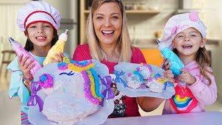 HOW TO MAKE A UNICORN CAKE IN QUARANTINE WITH CHILDREN  JÉSSICA GODAR LAURINHA AND HELENA