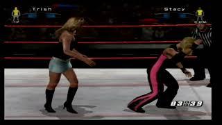 WWE Smackdown vs Raw 2006 - PS2 Gameplay - Trish Stratus vs Stacy Keibler