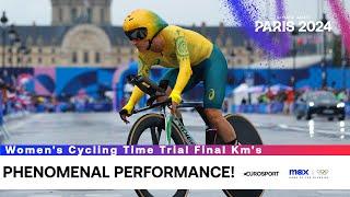 First Gold For Australia  Womens Cycling Time Trial Final Kms  Paris 2024 Olympics  #Paris2024