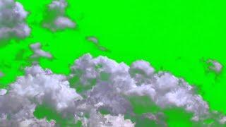 Real Clouds Time Lapse on a Green Screen Background