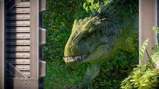 Indominus T-rex Indoraptor Scorpious rex Fight & Hunting - Jurassic World Evolution 2