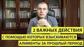 2 важных действия с помощью которых взыскиваются алименты за прошлый период