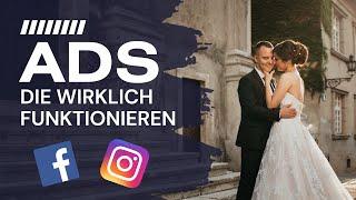 Werbeanzeigen für Hochzeitsfotografen & Videografen Facebook  Instagram