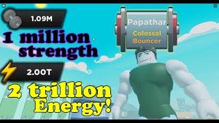 Spent over 2 Trillion energy and Reached 1million strength in Strongman Simulator