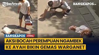 Aksi Bocah Perempuan Ngambek ke Ayah Bikin Gemas Warganet