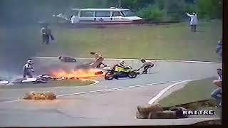 EROS MANFREDINI FATAL CRASH JUGOSLAVIA GP 250 1990 TG RAI