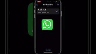 WhatsApp Broadcast List l #smartphone #whatsappstatus #whatsapp #broadcastlist #whatsappvideo