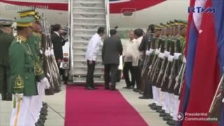 ASEAN 2017 Prime Minister Hun Sen of Cambodia departs Manila