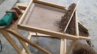 DIY Sand Sieve  Making a Mini Sand Sieving Machine from a Hand Drill