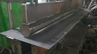 Гибка листа радиусом 50 мм на гидравлическом прессе  Bending the sheet R=50 mm on a hydraulic press