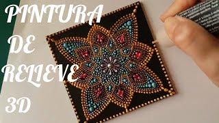 How to paint mandalas with acrylics #4 - Relief painting