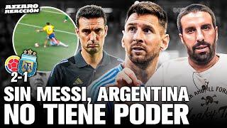 SI NO ESTÁ MESSI TAPIA NO TIENE PESO  COLOMBIA 2 VS ARGENTINA 1  AZZARO REACCIÓN Y ANÁLISIS