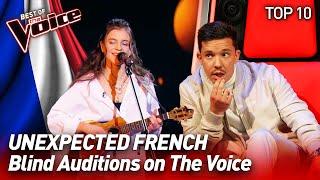 FRENCH songs in non-French-speaking countries on The Voice  Top 10