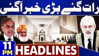 Fazal ur Rehman Met Shahbaz Sharif  Constitutional Amendment  11PM Headlines  Imran Khan  SC