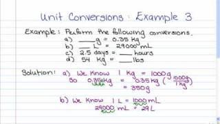 Basic Unit Conversions  Example 3