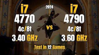 Intel Core i7 4770 vs i7 4790 in 2024  Test in 12 Games