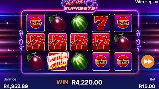 From R700 to R5000 on Hot Hot Fruit Supabets - Game Replay