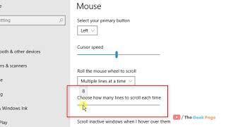 Change Mouse Scroll speed in Windows 10