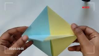 Origami Blow spin top - a fun game to play - How to make blow spin top with paper