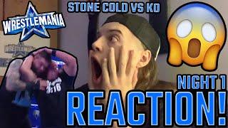 STONE COLD STEVE AUSTIN VS KEVIN OWENS MATCH REACTION WWE WrestleMania 38 Night 1 Reactions