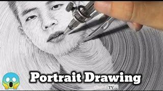 Portrait Drawing with Compass - Pro Drawing #dpartdrawing #gorkhalitv