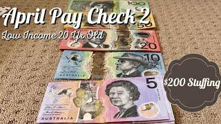 Cash Envelope Stuffing  Second Pay Check of April  20 Year old  Australian Currency