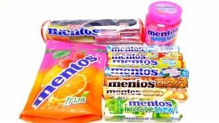 New Big Mentos Compilation Unboxing - Mentos Fruits Incredible Chew Choc Soda Mix Sour Mix