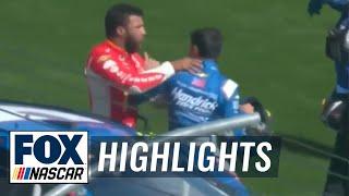 Kyle Larson and Bubba Wallace FIGHT after wreck at Las Vegas  NASCAR ON FOX HIGHLIGHTS
