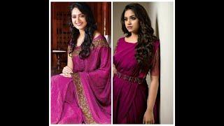 Anushka Shetty Vs Keerthy Suresh same colour dress ️️