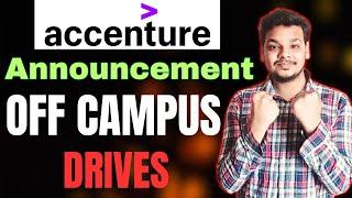 Accenture Mass Hiring Announcement  OFF Campus Drives For 2025  2024 Batch  New Fresher Jobs