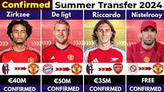  ALL CONFIRMED TRANSFER SUMMER 2024 UNITED De Ligt to United  Zirkzee to United  Ruud van  